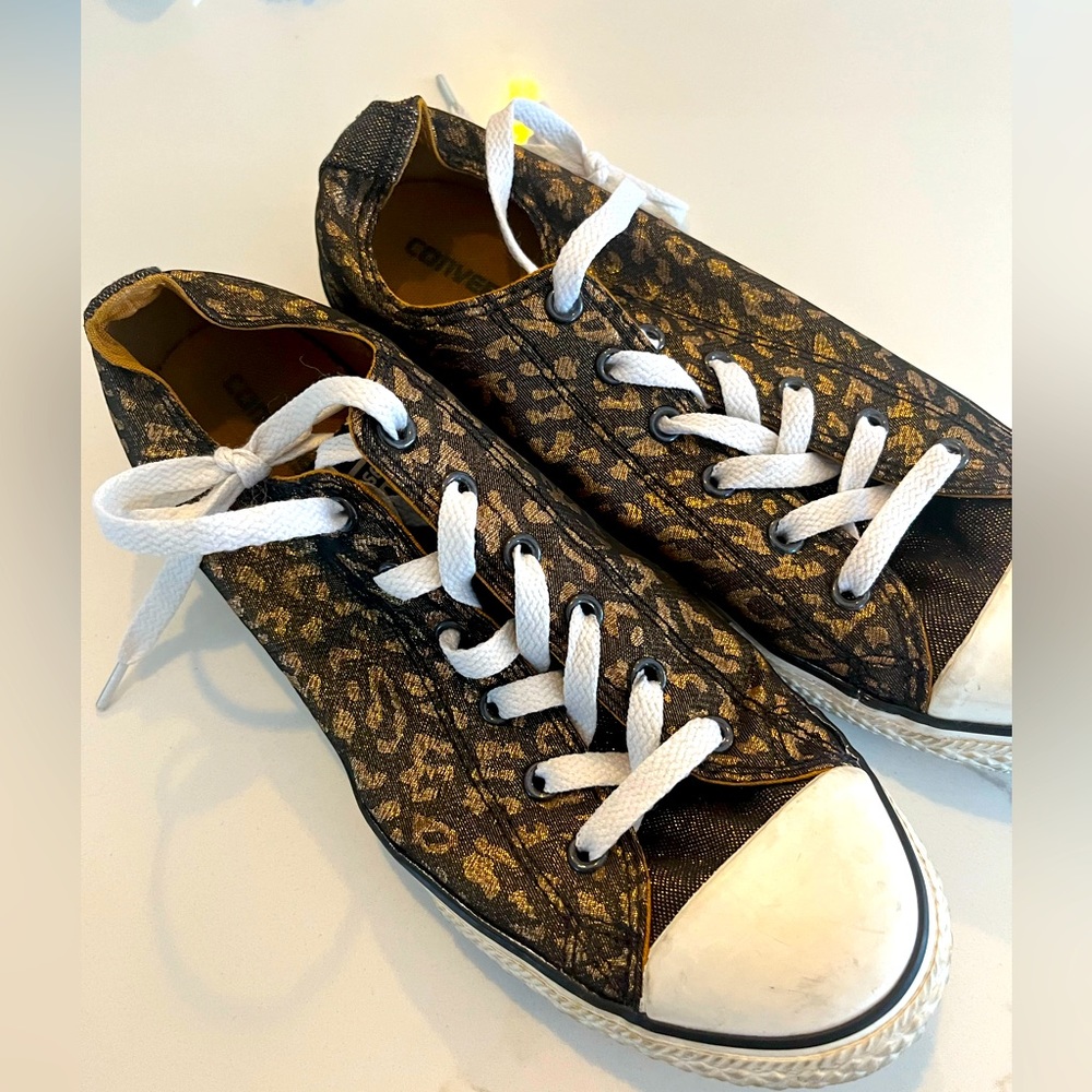 Metallic leopard Converse runners